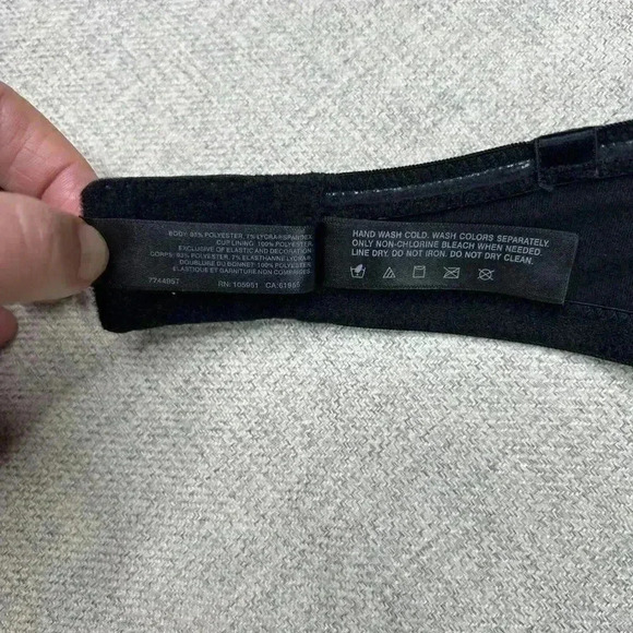 Natori Strapless Bra Size 34C Black Color Wired - Picture 4 of 9